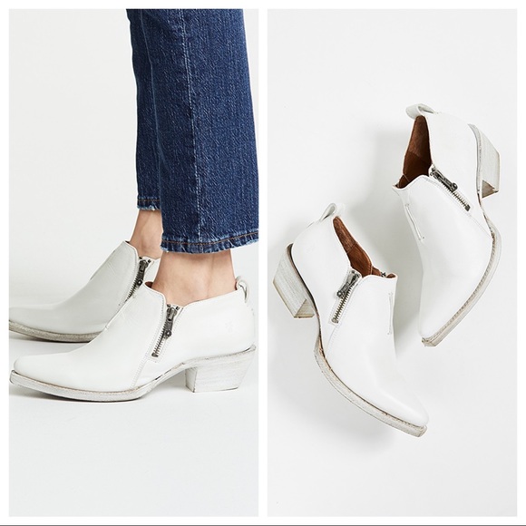 Frye Shoes - NIB Frye Sacha Moto Shortie Shoe Boot White